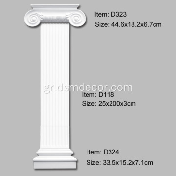 Αφρώδης ιωνική στήλη Pilaster κιονόκρανο